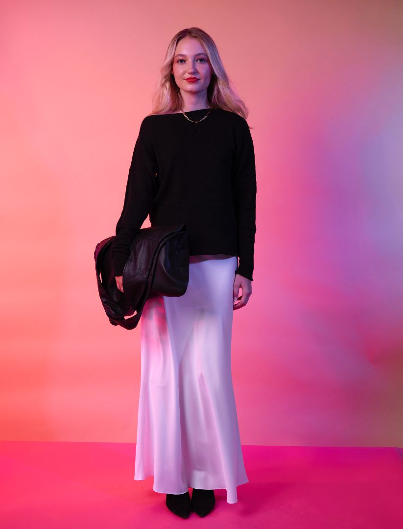 Rosie Bias Cut Maxi Skirt