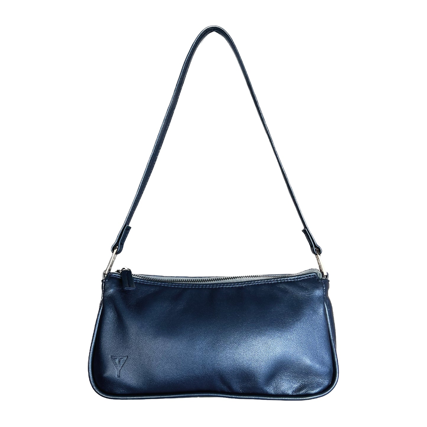 Taylor Yates Jenny Shoulder Bag in Ocean – A sustainably crafted handbag made from soft, high-quality leather with a relaxed, slouchy design. The spacious interior makes it perfect for carrying everyday essentials with ease. The leather has a smooth, supple texture, and the deep ocean blue color adds a refined yet versatile touch. With its minimalist aesthetic and comfortable shoulder strap, this bag is both stylish and practical. Ethically made, it reflects Taylor Yates’ commitment to sustainability and ti