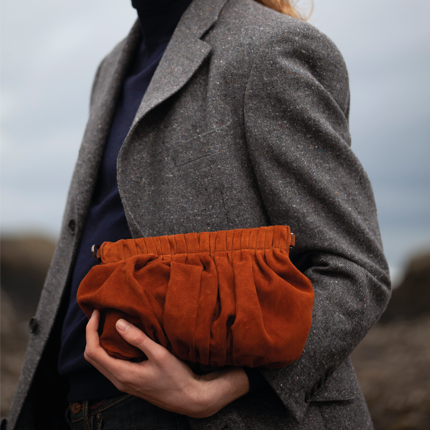 Elsie Clutch in Suede