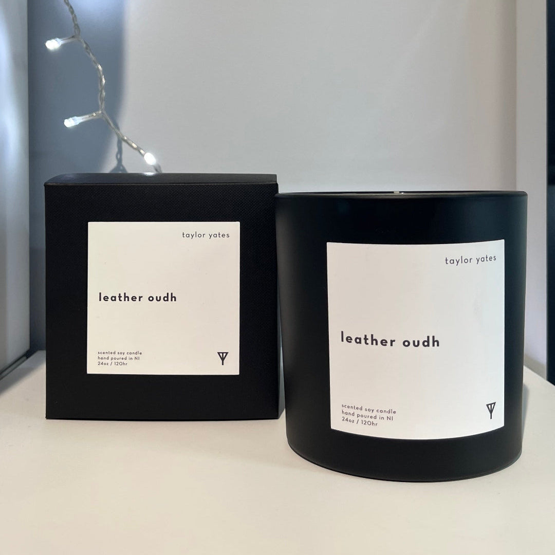 The Taylor Yates Leather Oudh Candle