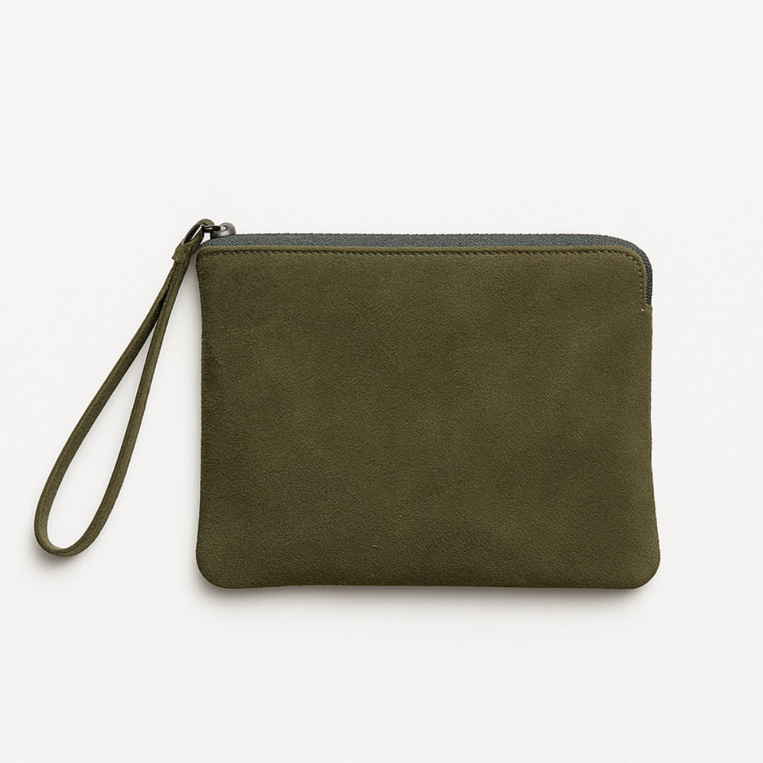 Suede Doris Clutch