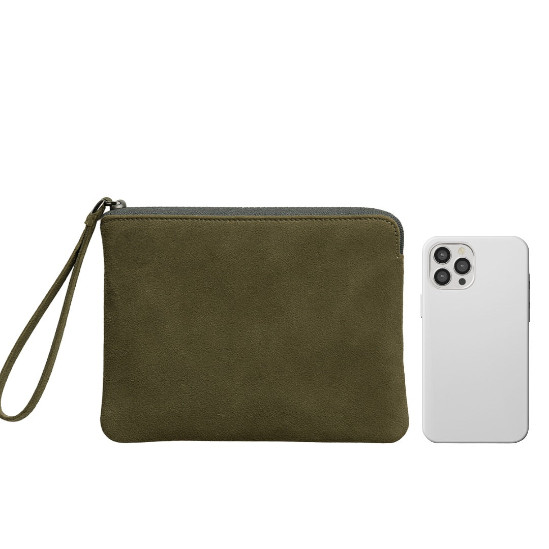 Suede Doris Clutch