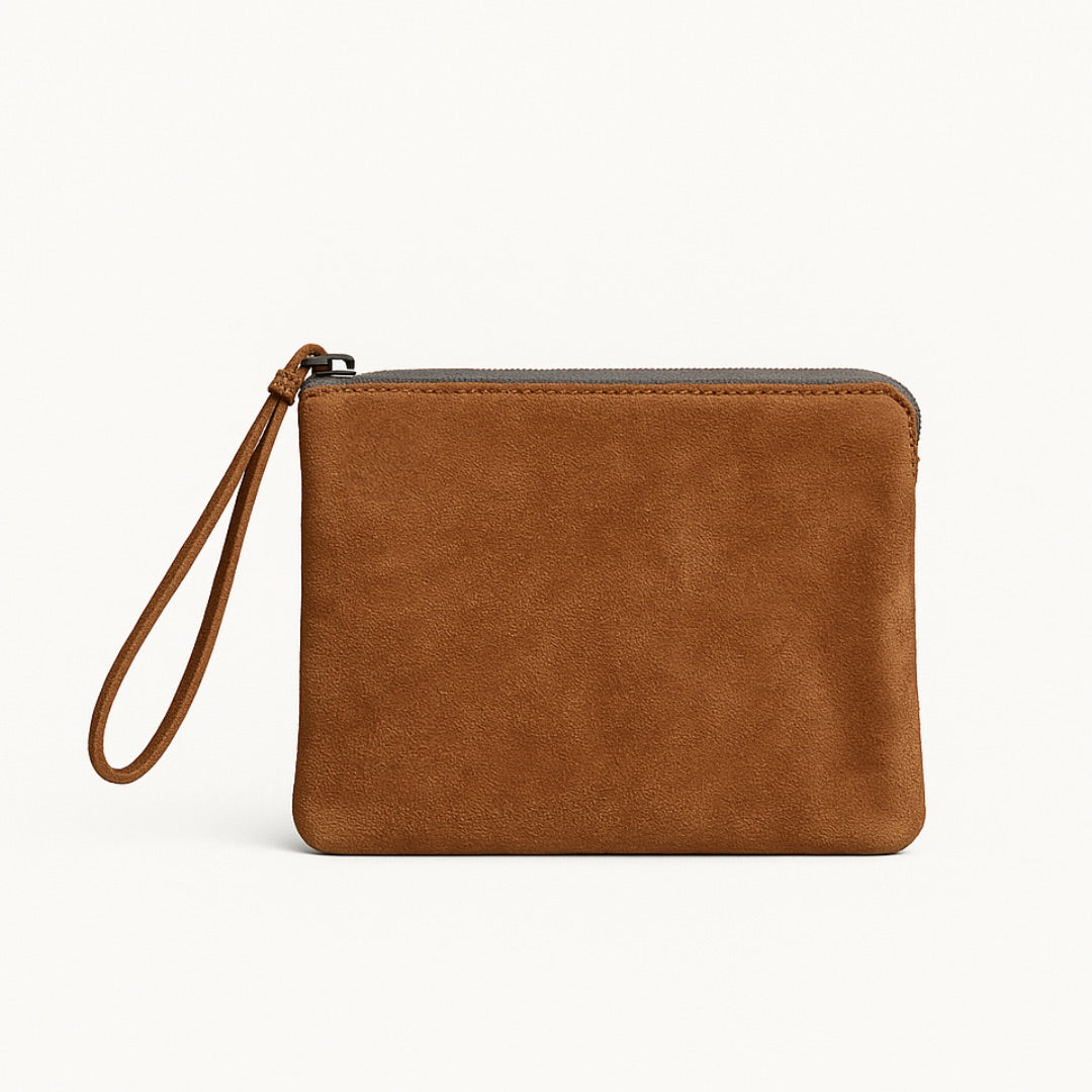 Suede Doris Clutch