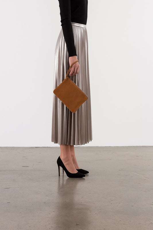 Suede Doris Clutch