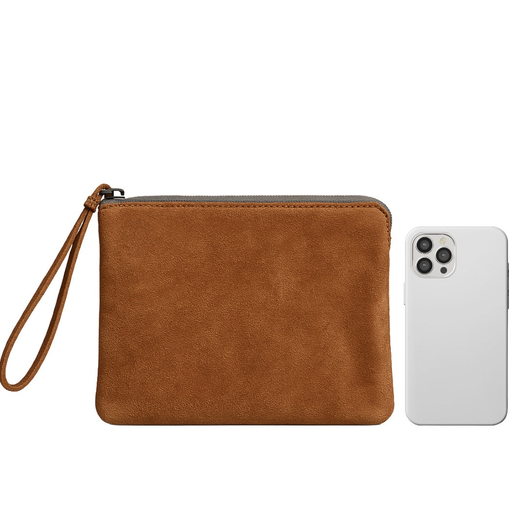 Suede Doris Clutch