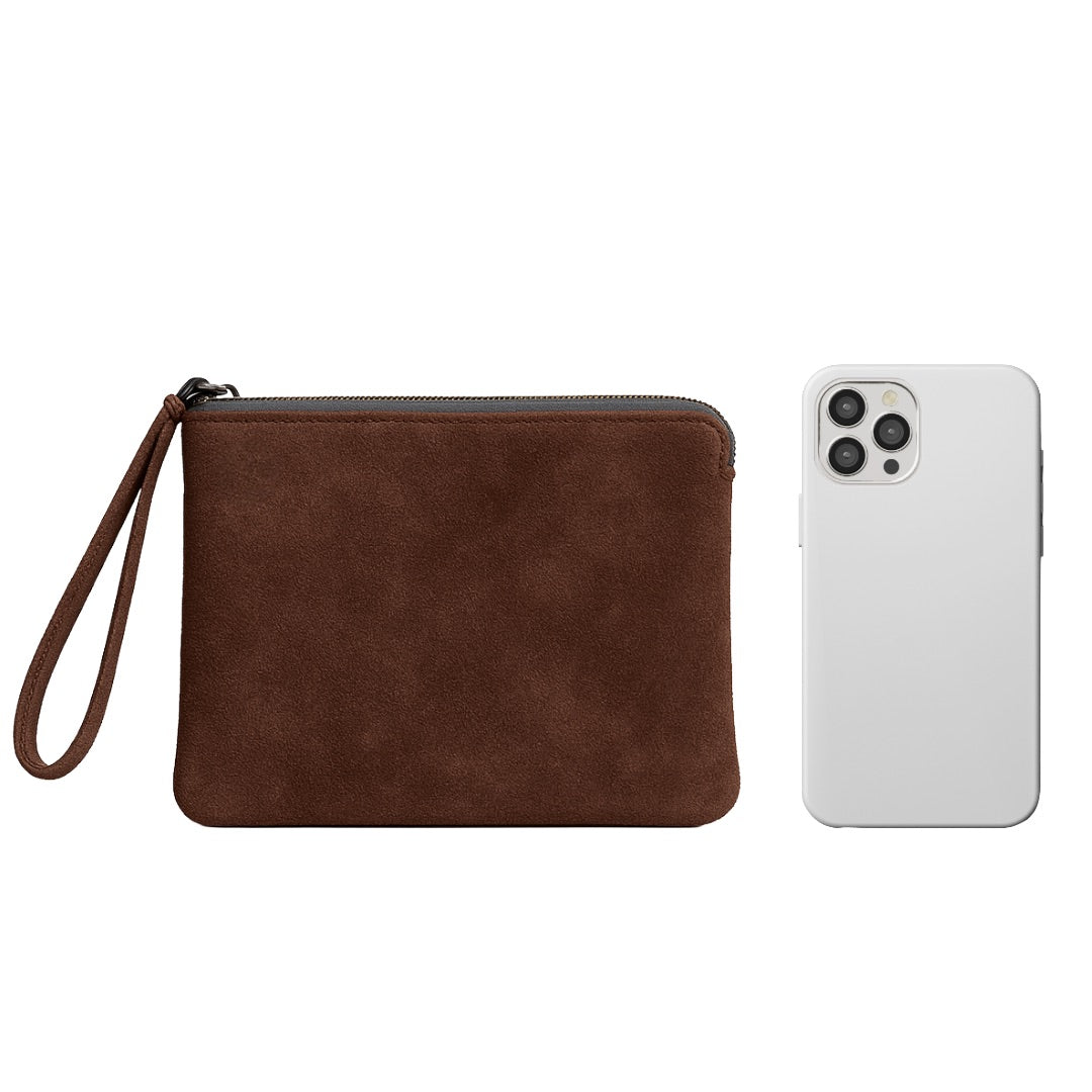 Suede Doris Clutch