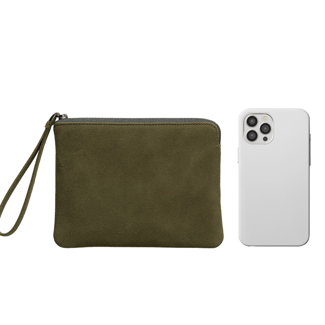 Suede Doris Clutch