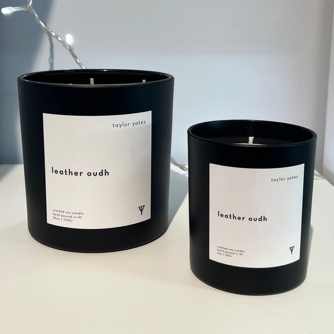 The Taylor Yates Leather Oudh Candle