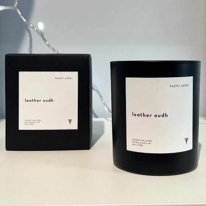 The Taylor Yates Leather Oudh Candle
