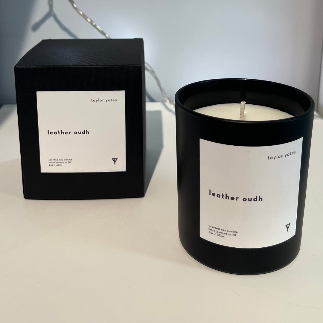 The Taylor Yates Leather Oudh Candle