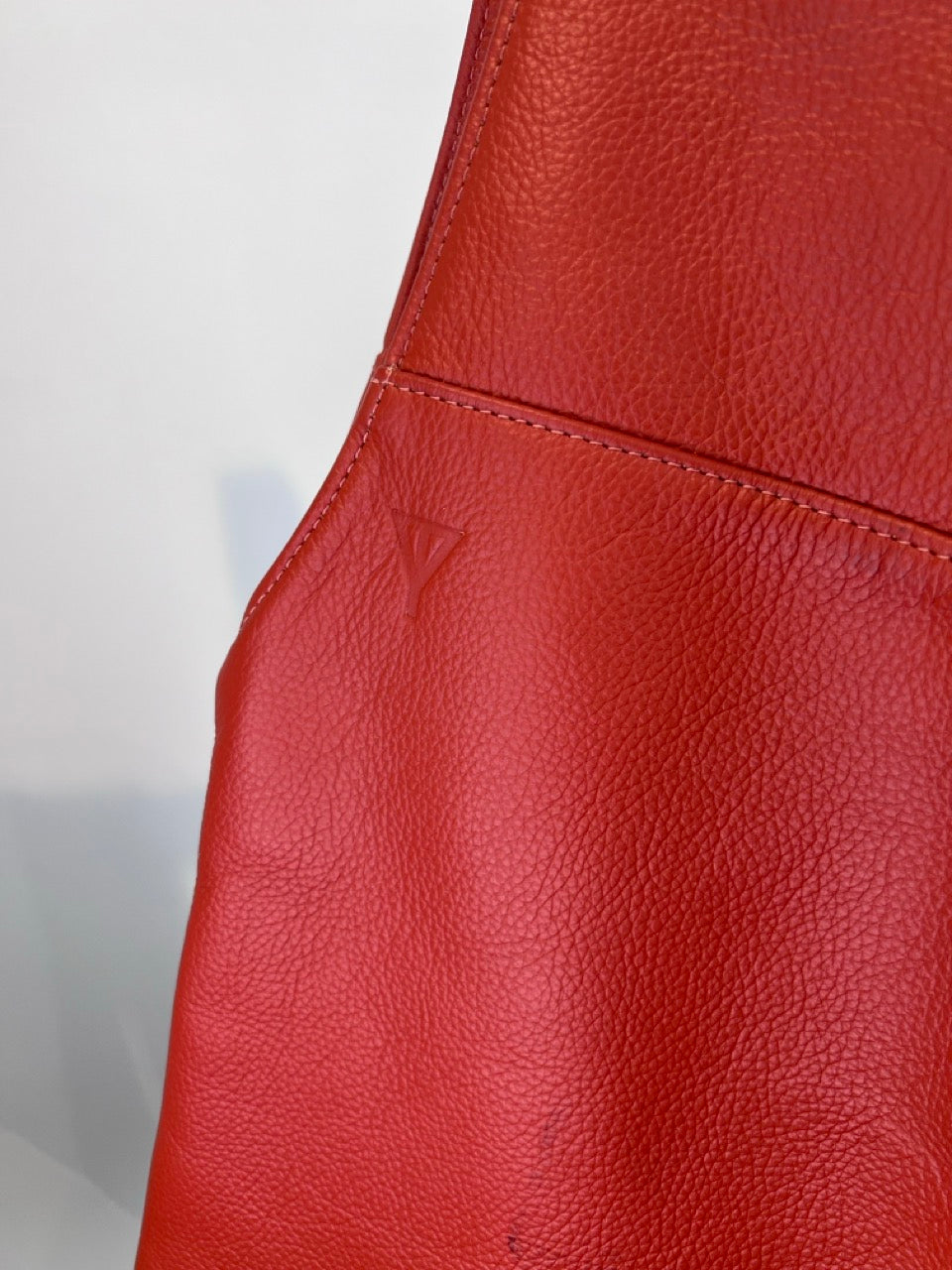 Sample - Agnes - Grained Leather Burnt Orange