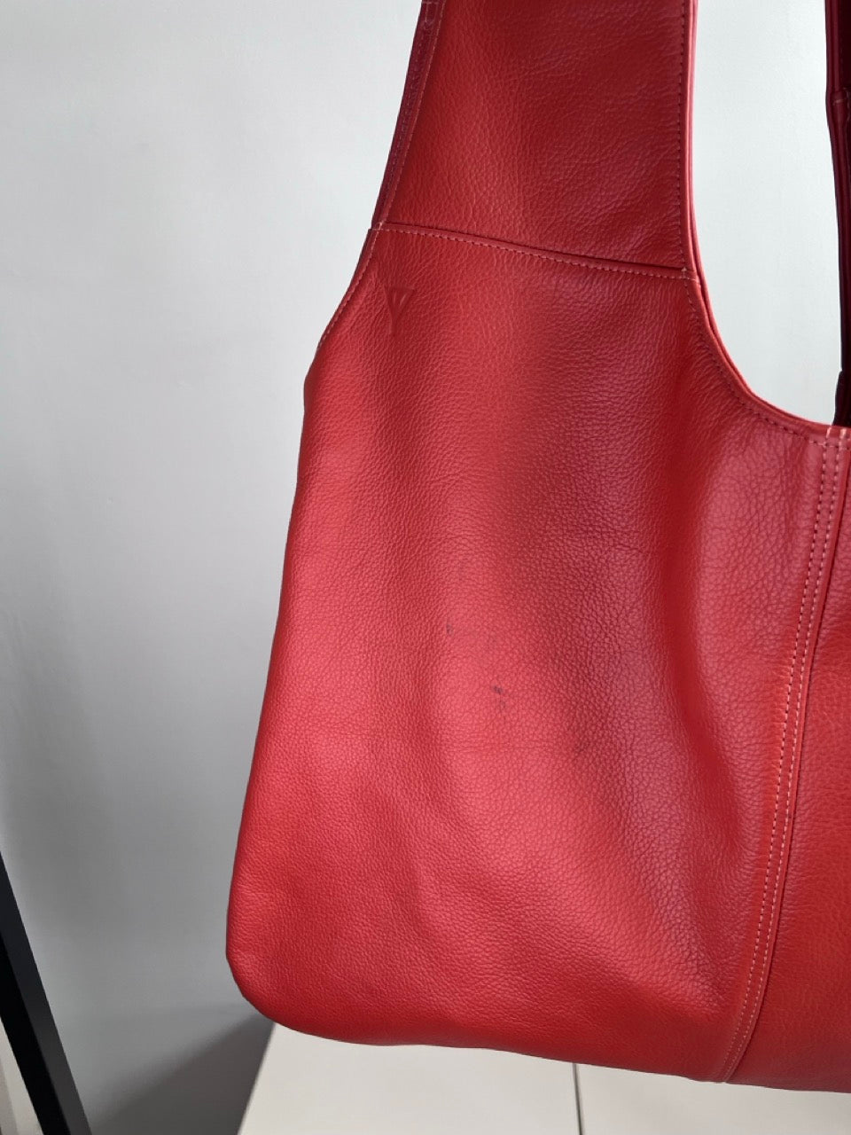 Sample - Agnes - Grained Leather Burnt Orange