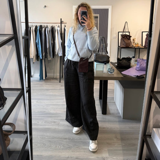 Doris Crossbody in Leather & Suede - Plum (re:deem)