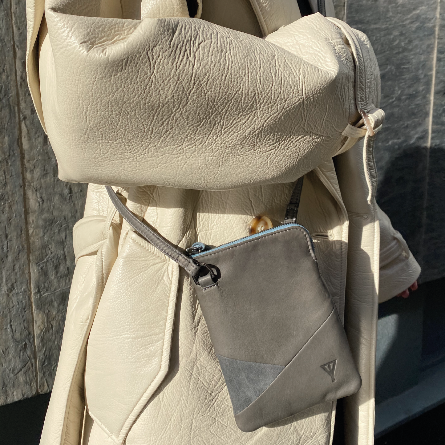 Doris crossbody in Leather and Suede