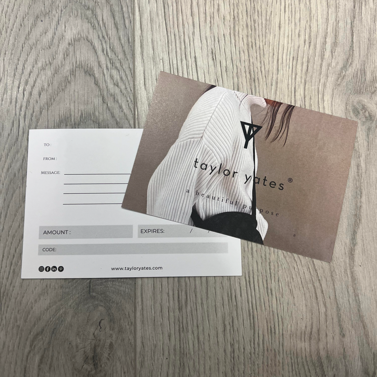 Taylor Yates Gift Vouchers